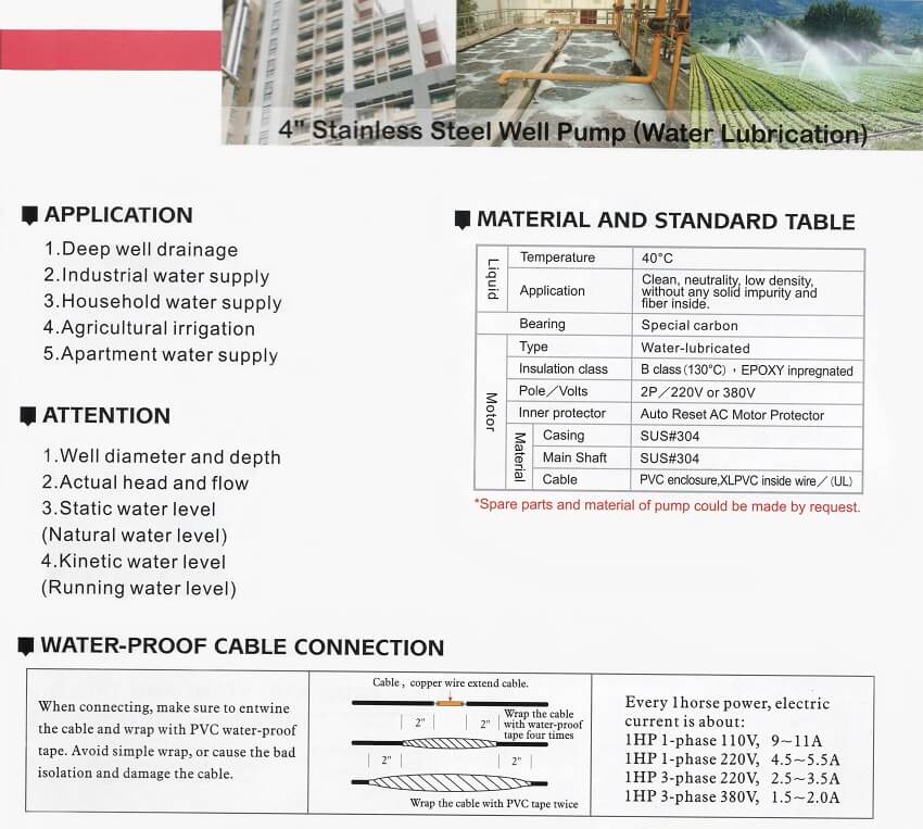Stainless Steel Well Pump
